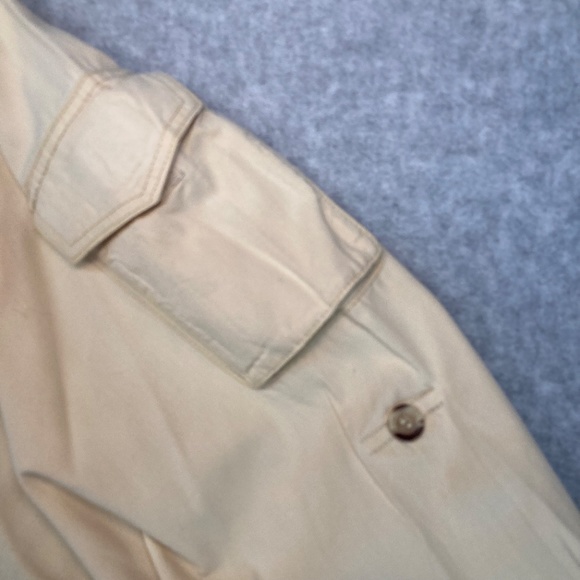 Vintage Orvis XXL Cream Khaki Safari Hunting Shirt Long Sleeve Button Up (Lot #2 - Picture 5 of 8